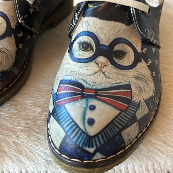 Very cute math cat 🐈 shoes size 6 or 6.5 check photos unique find - Picture 10 of 12